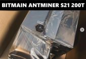 Bitmain Antminer S21 200T BTC Bitcoin Miner + τροφοδοτικό χο