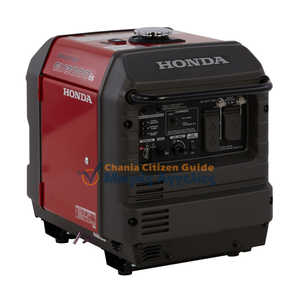 Honda Eu 3000-Watt Portable Inverter Generator – Gasoline Single Fuel with Electric Start